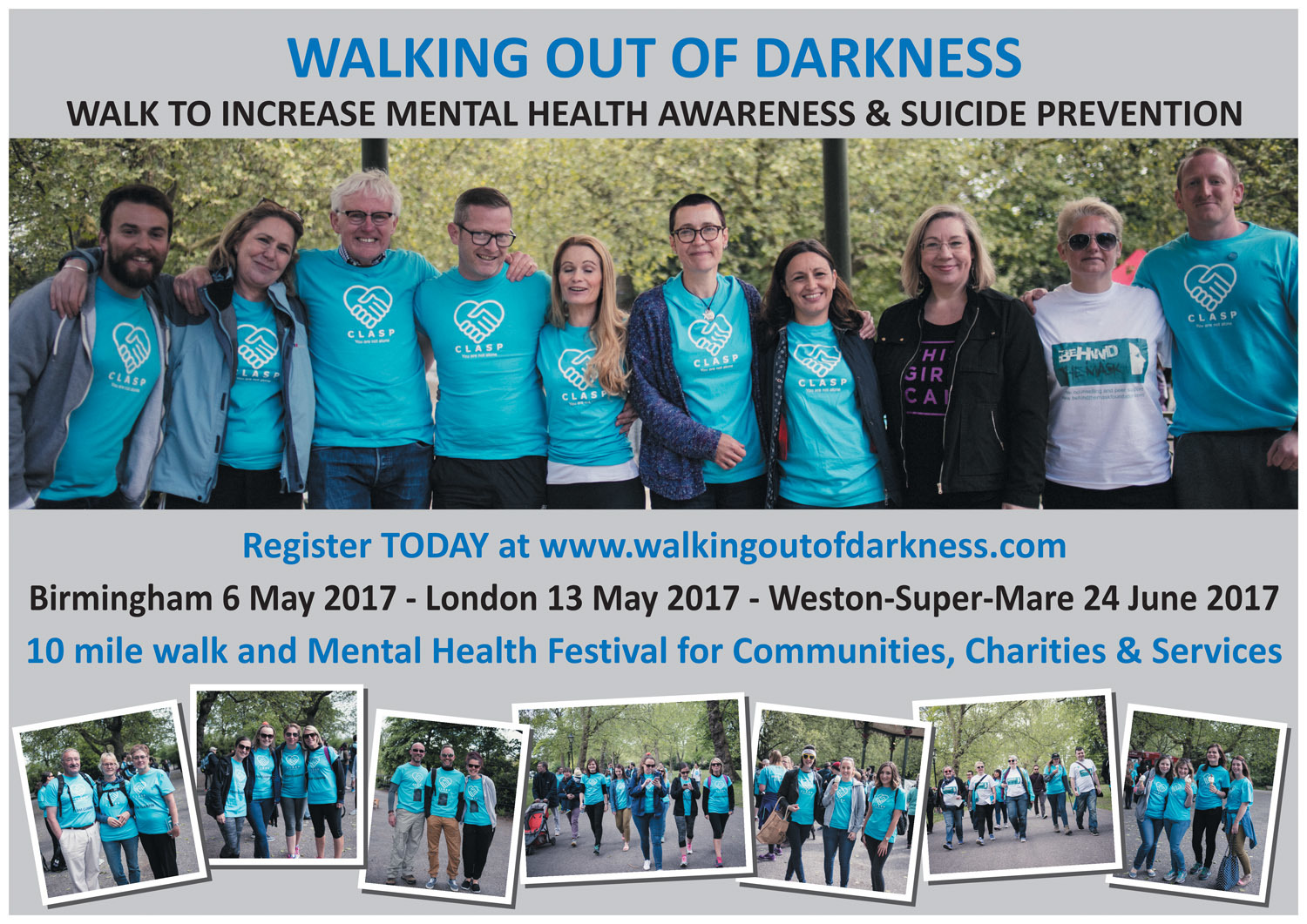 People can register now to join in Walking Out Of Darkness