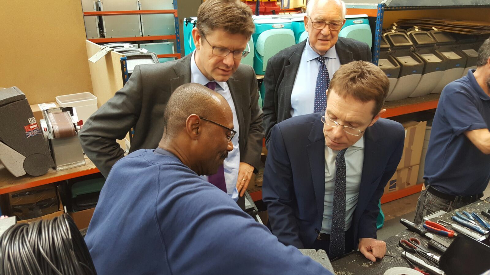 Secretary of State for Business Greg Clark on a visit to the region with Mayor Andy Street
