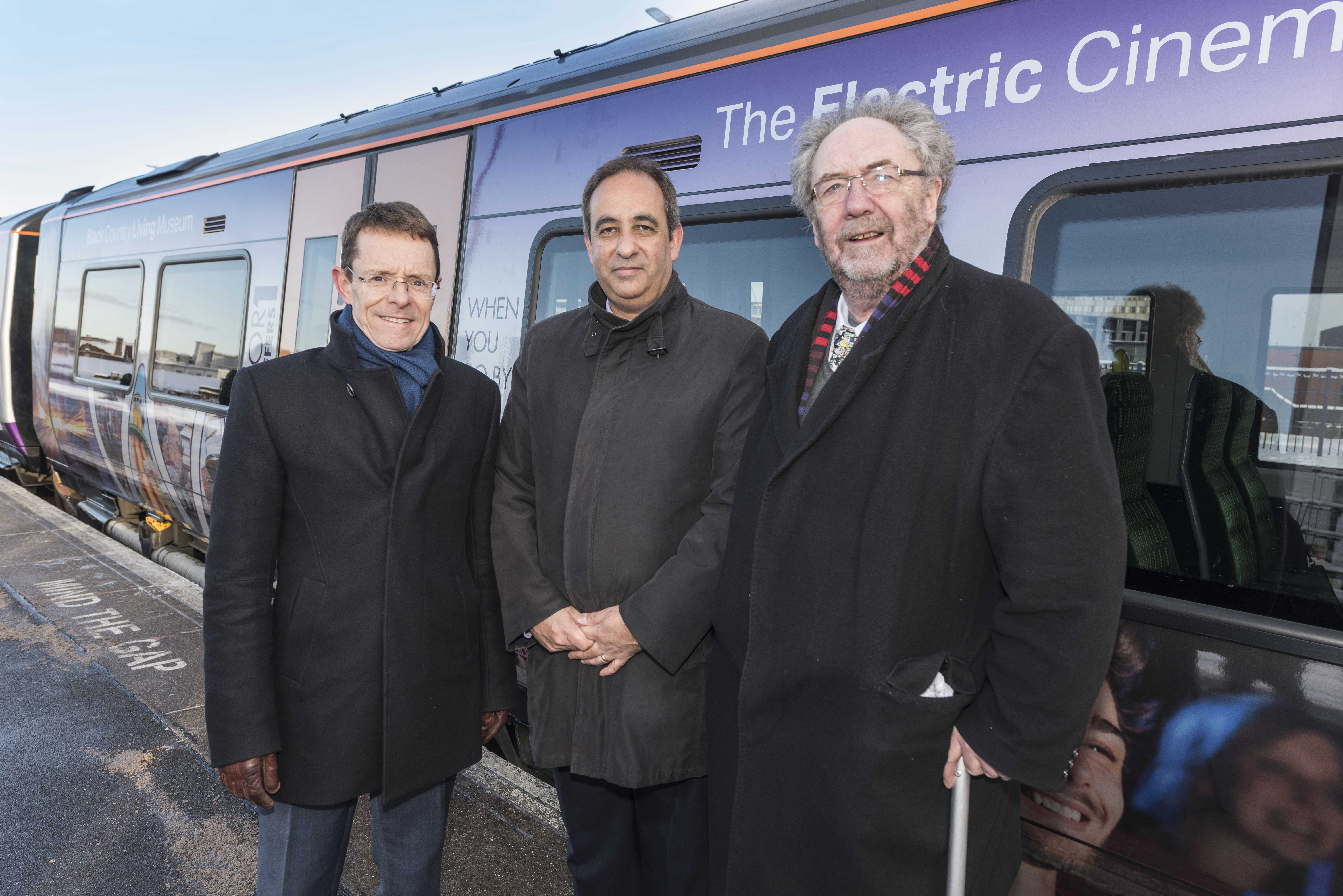 Mayor of the West Midlands Andy Street, left, West Midlands Trains managing director Jan Chaudhry-van der Velde, and Cllr Roger Lawrence, chair of West Midlands Rail. 