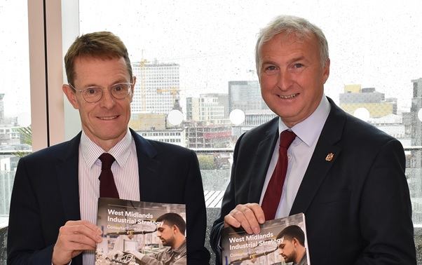 Mayor of the West Midlands Andy Street and Cllr Ian Ward, leader of Birmingham City Council and WMCA portfolio holder for economic growth announce the West Midlands Local Industrial Strategy Consultation document