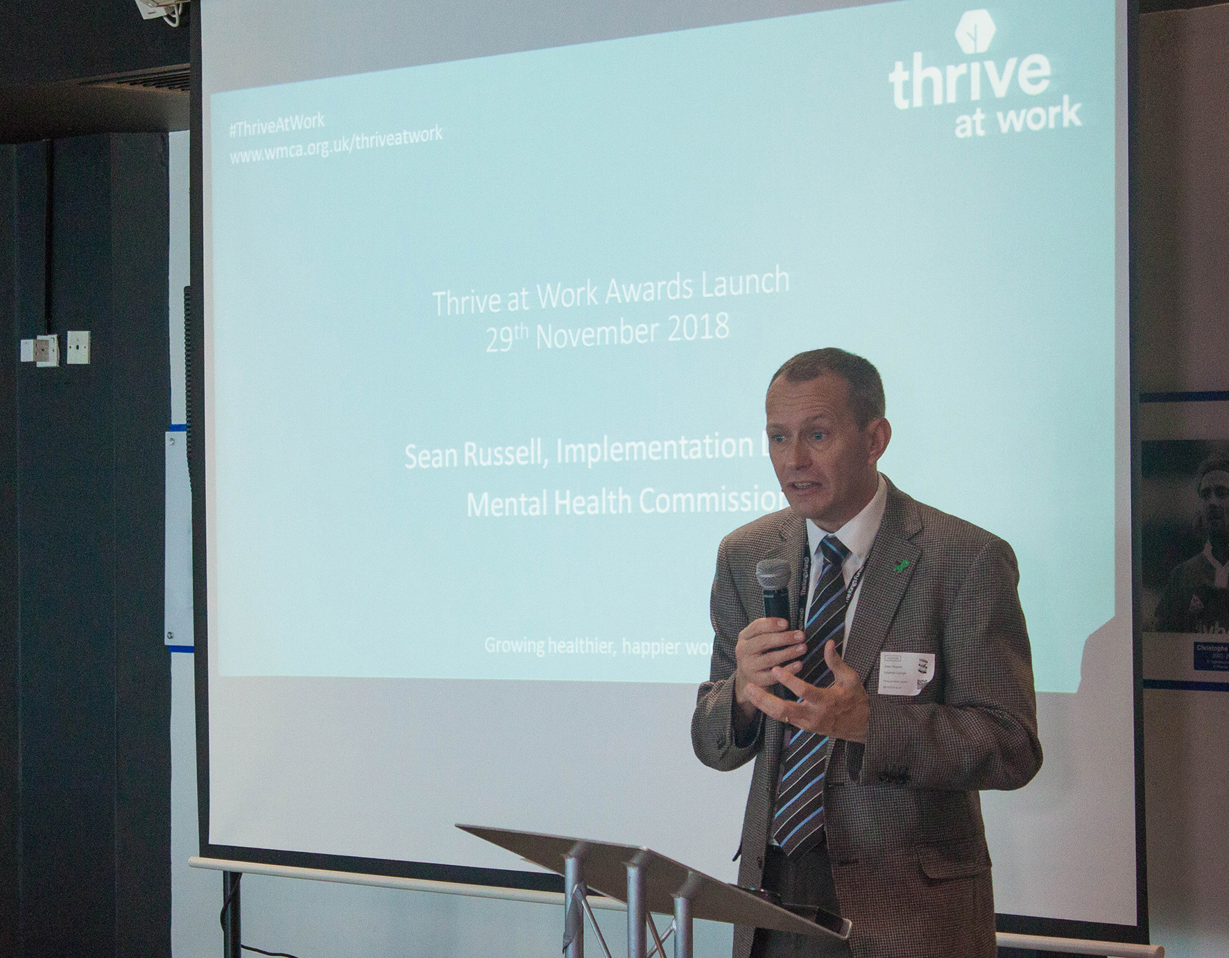Supt Sean Russell at the Thrive at Work launch