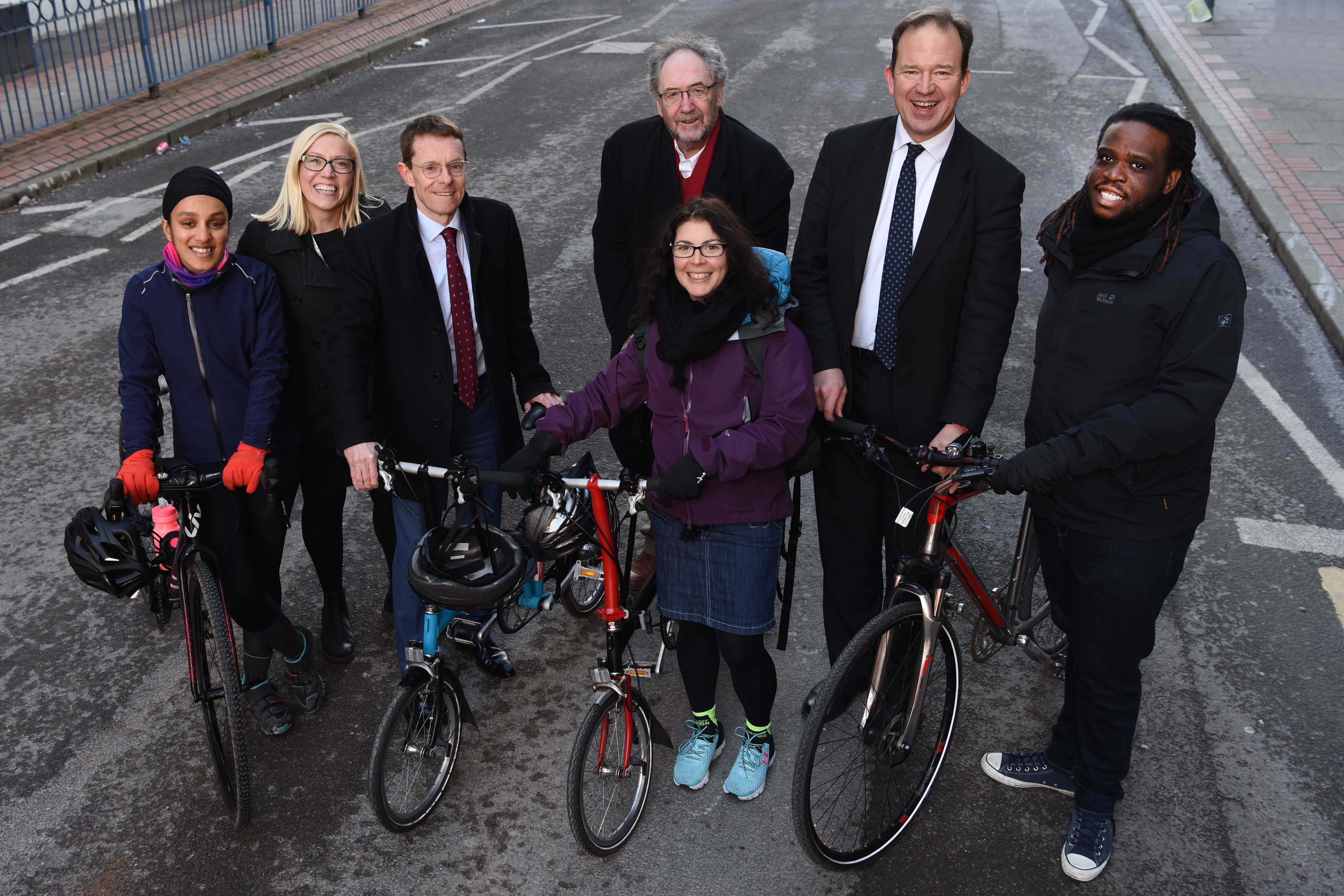 Imandeep Kaur, Claire Williams, Mayor of the West Midlands Andy Street, Cllr Roger Lawrence, Hannah Dayan, Jesse Norman MP and Daniel Blyden