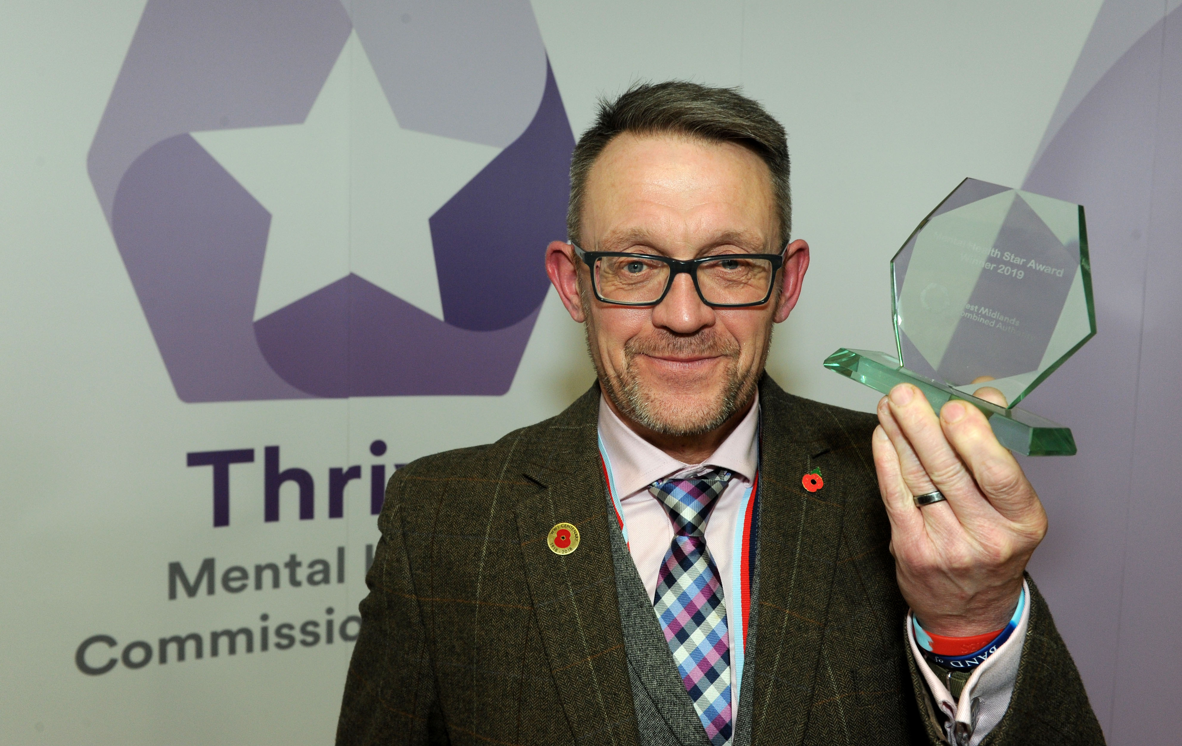 Thrive West Midlands Mental Health Star award winner Gary Peake