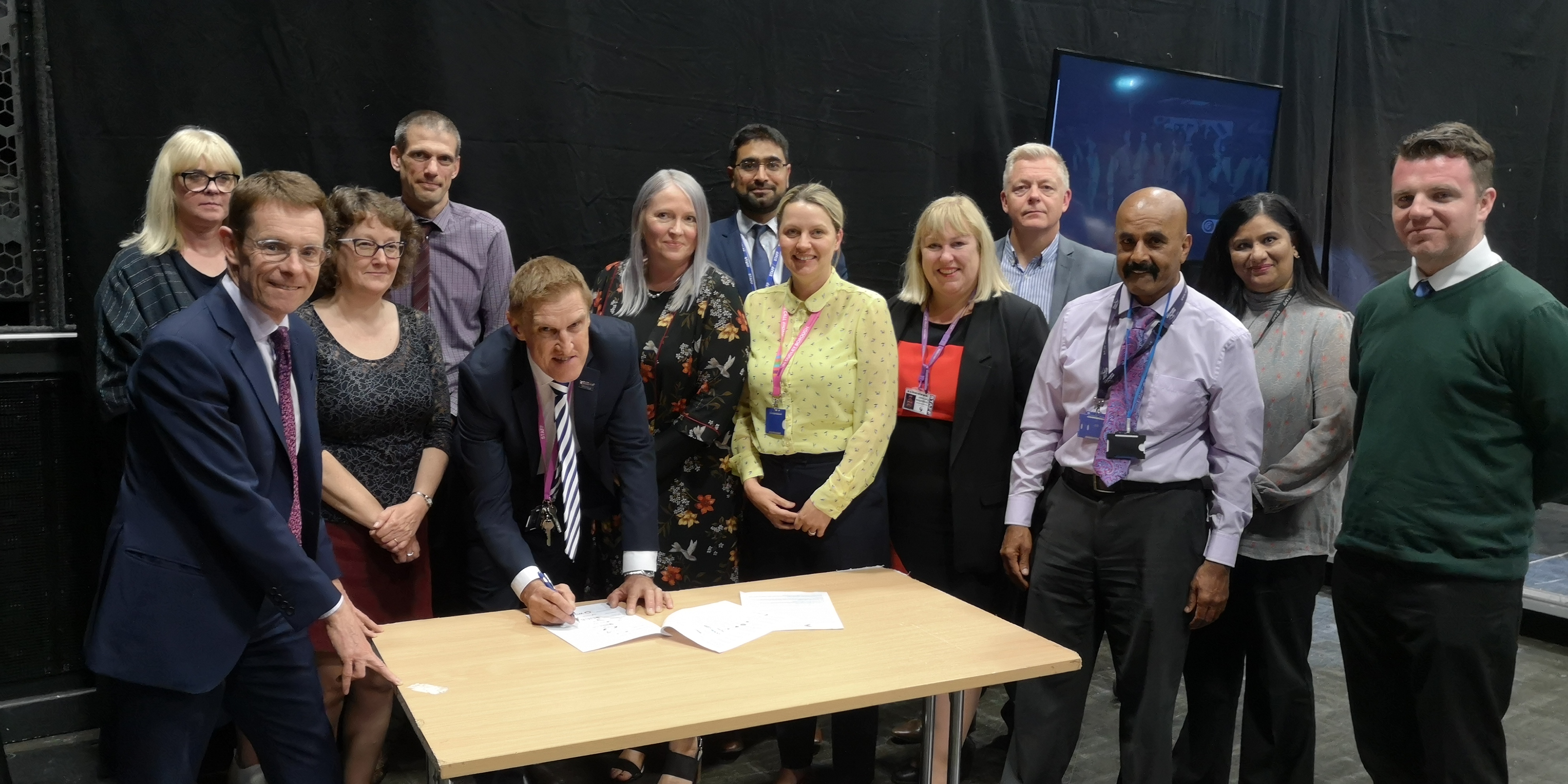Mayor Andy Street joined college leaders as they signed the new Student Safety charter
