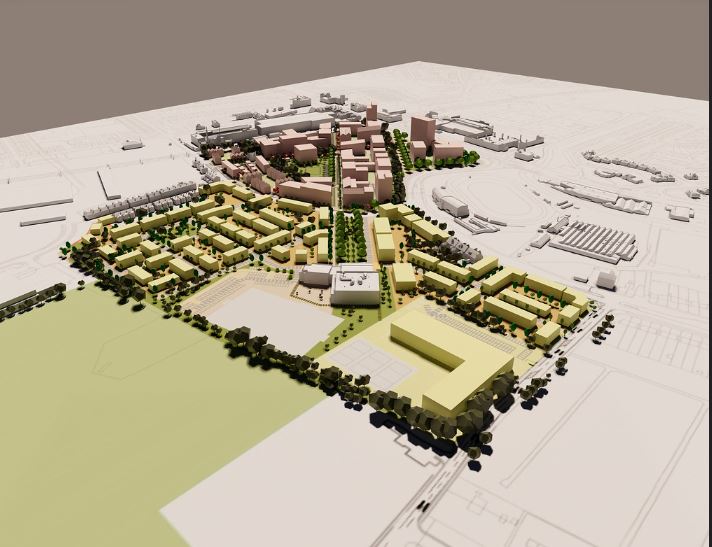 Birmingham City Council CGIs and plans for Perry Barr regeneration phase two.