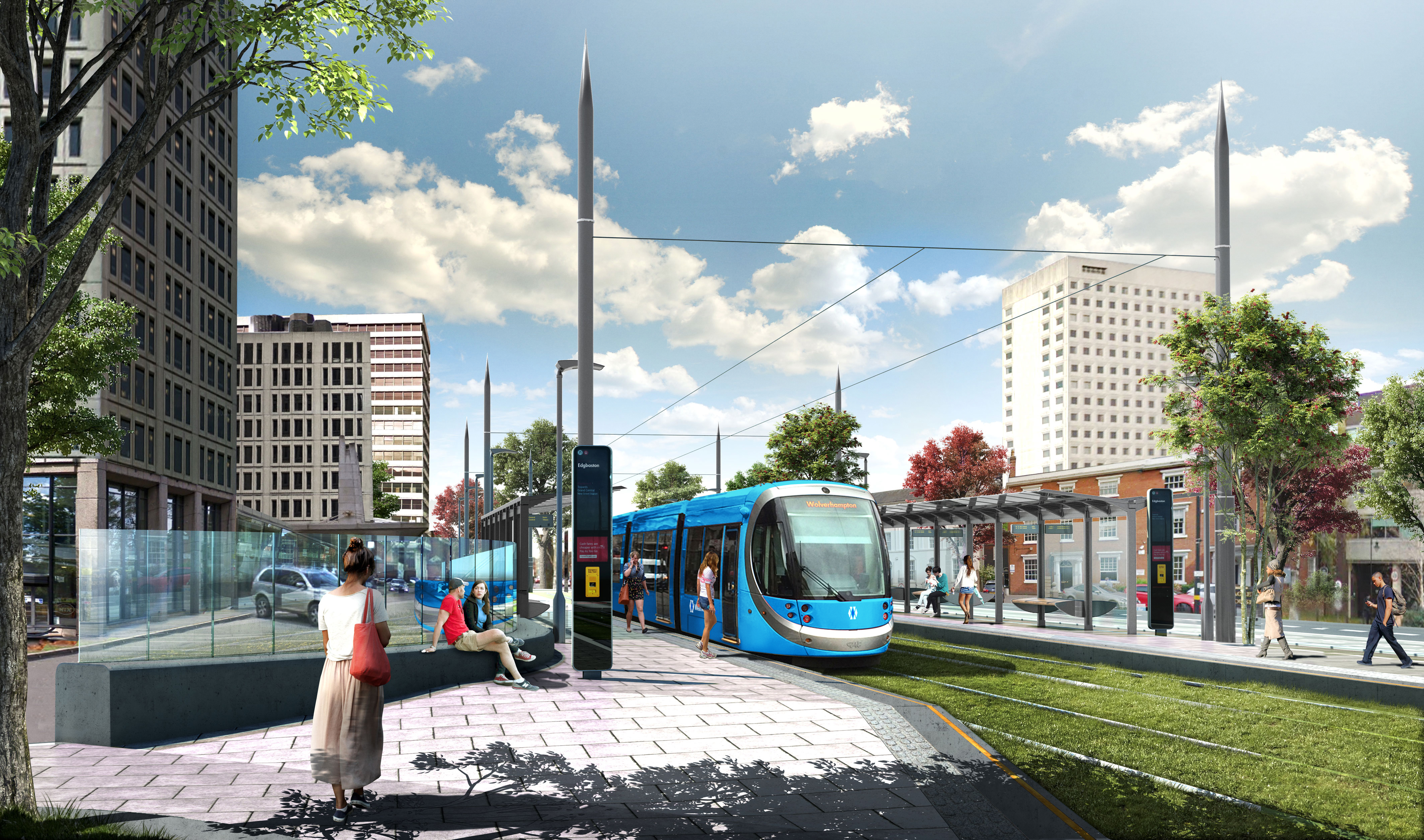 Extension of West Midlands Metro to Edgbaston Five Ways