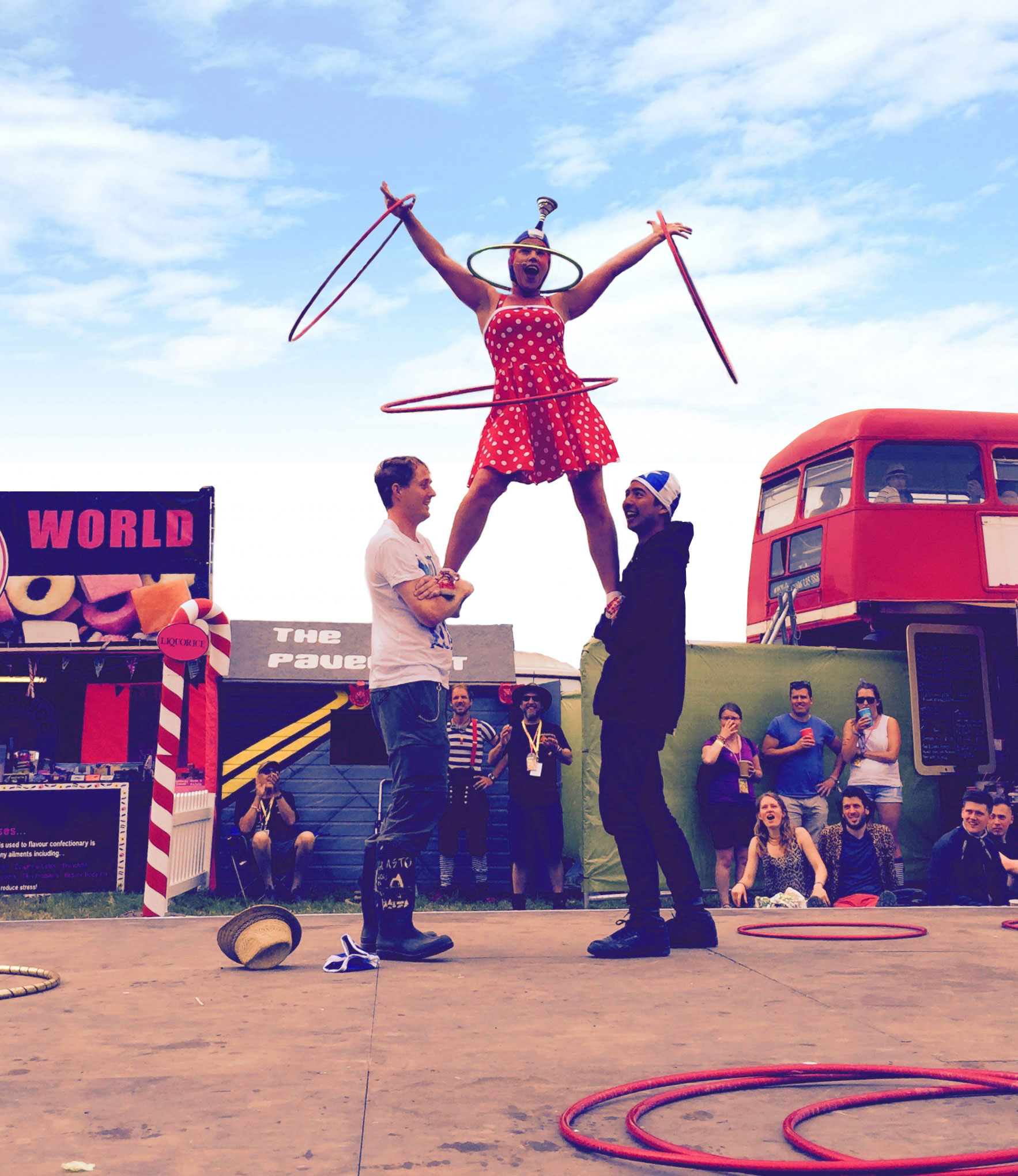One of the street circus acts performing earlier this year
