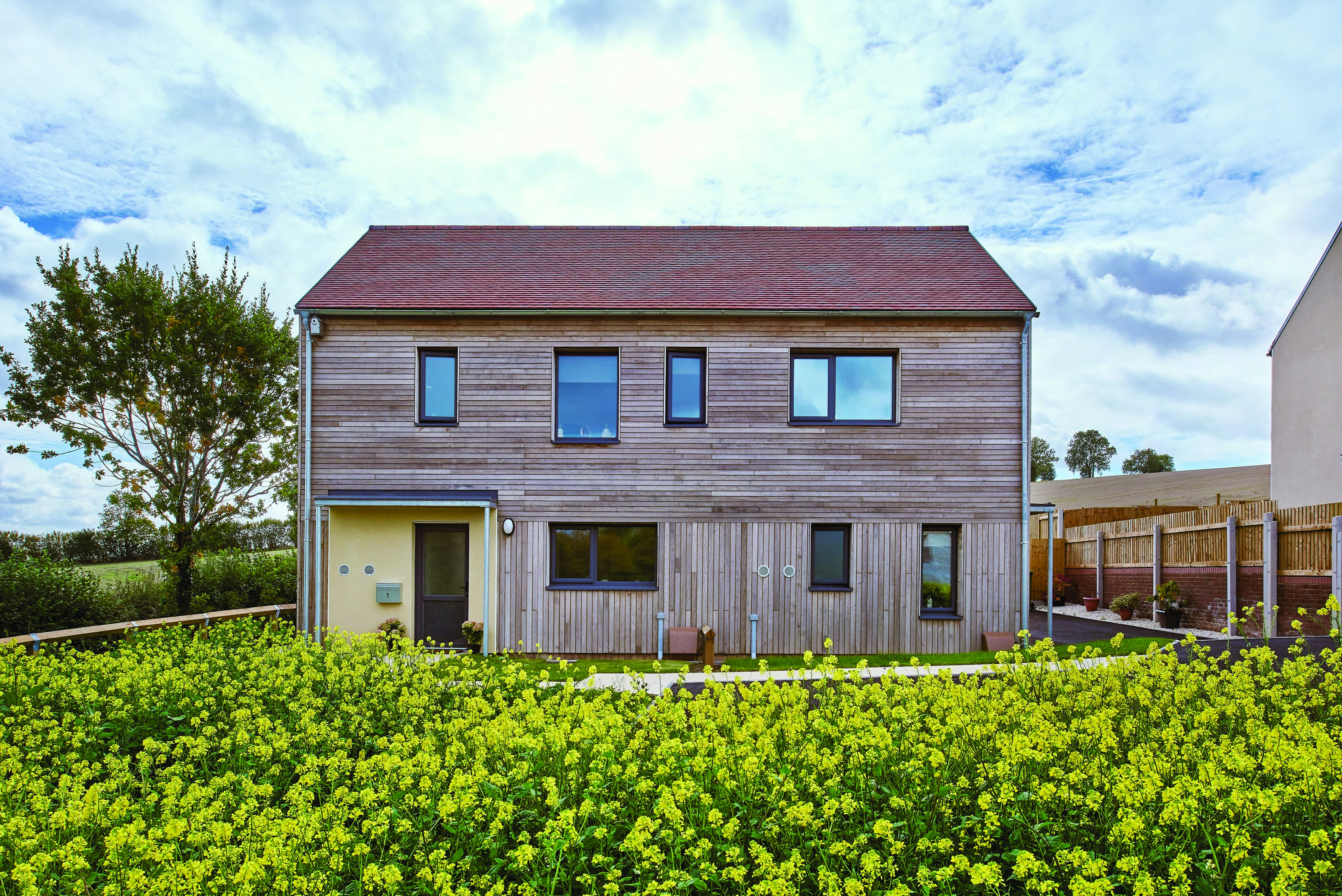 One of the energy efficient homes at the Architype’s Callaughtons Ash scheme for South Shropshire Housing Association. Image credit ©Richard Kieley 2018