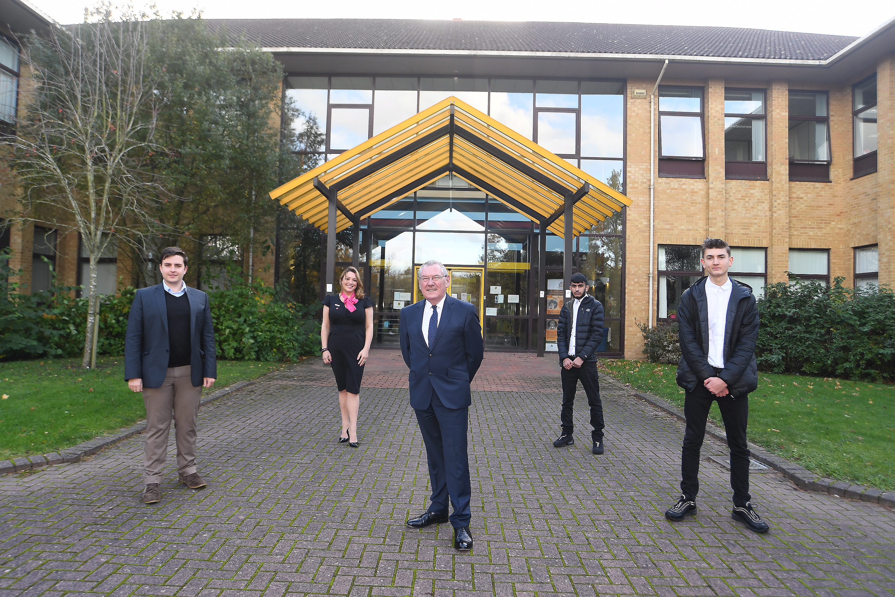 Pictured outside PET-Xi’s Coventry office are L-R Sean Rose, head of policy at Coventry and Warwickshire Chamber of Commerce, PET-Xi managing director Fleur Sexton, deputy Mayor of the West Midlands Cllr Bob Sleigh OBE, Dayyan Hamad and Ryan Hughes