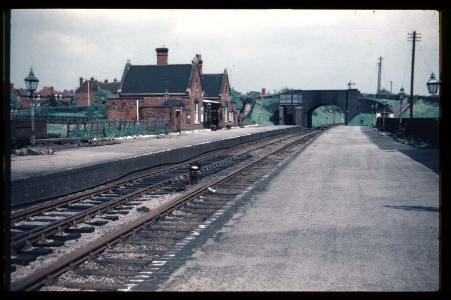 The old Aldridge railway station in 1955 - photo by D J Norton, Birmingham