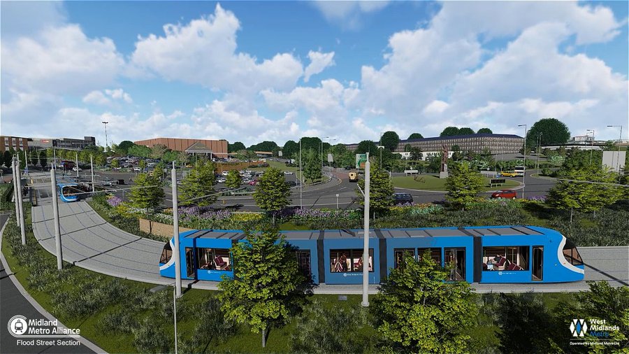 The West Midlands Metro tram extension from Wednesbury through Dudley to Brierley Hill is just one of a number of major schemes being funded from the 2021/22 WMCA Budget