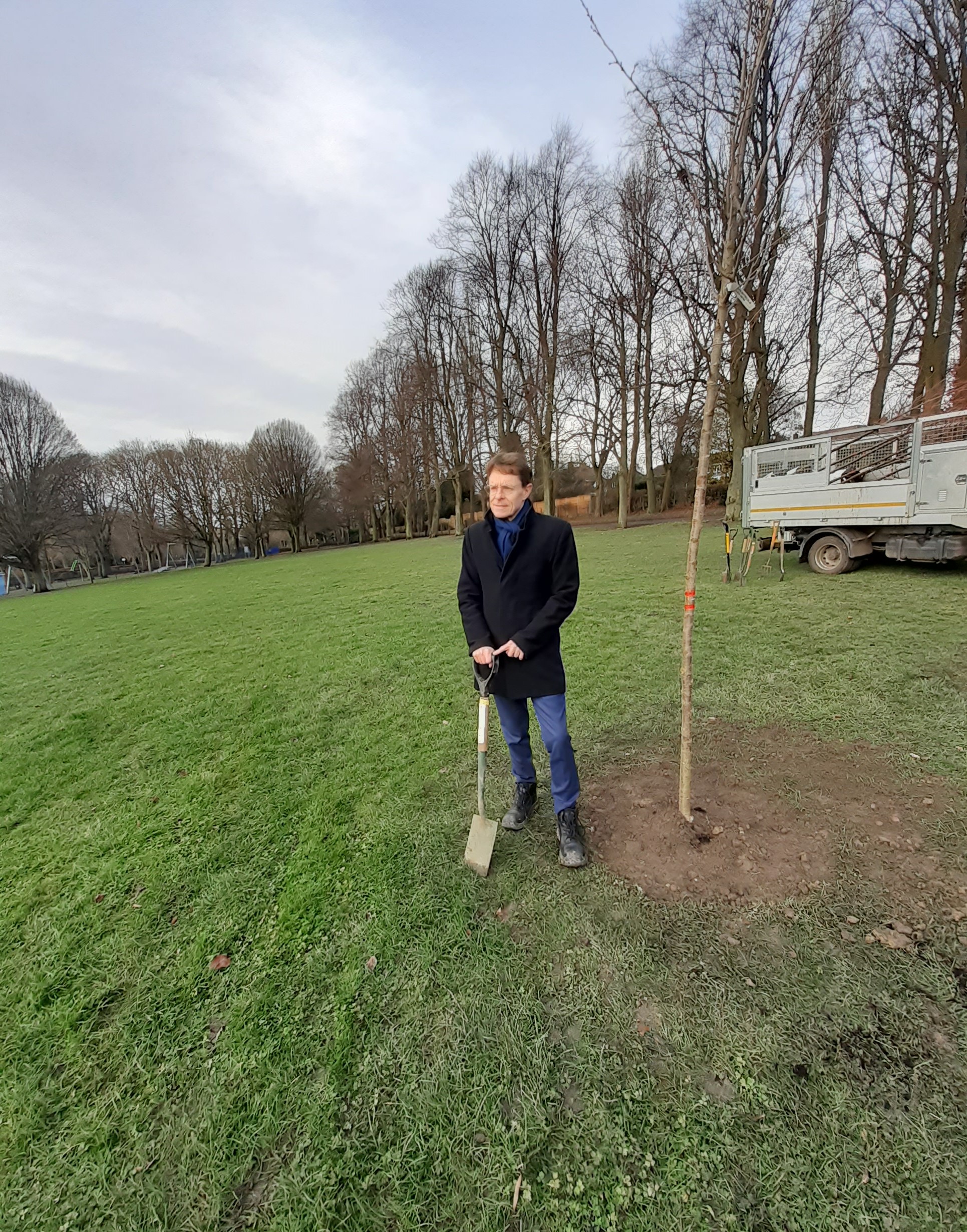 Andy Street, the Mayor of the West Midlands tree planting in Walsall Arboretum in 2020