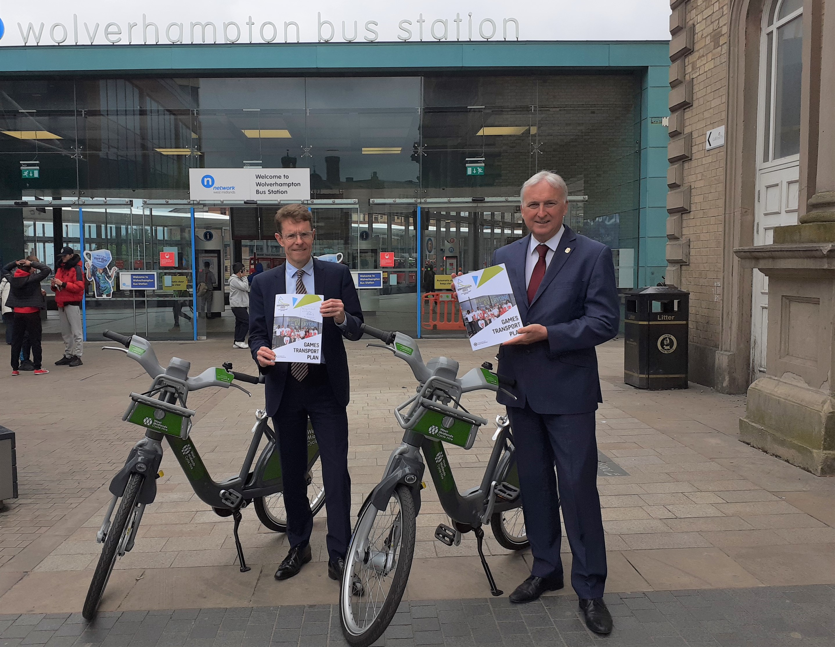 Mayor Andy Street and Cllr Ian Ward with the Commonwealth Games Transport plan promising focus on sustainable public transport