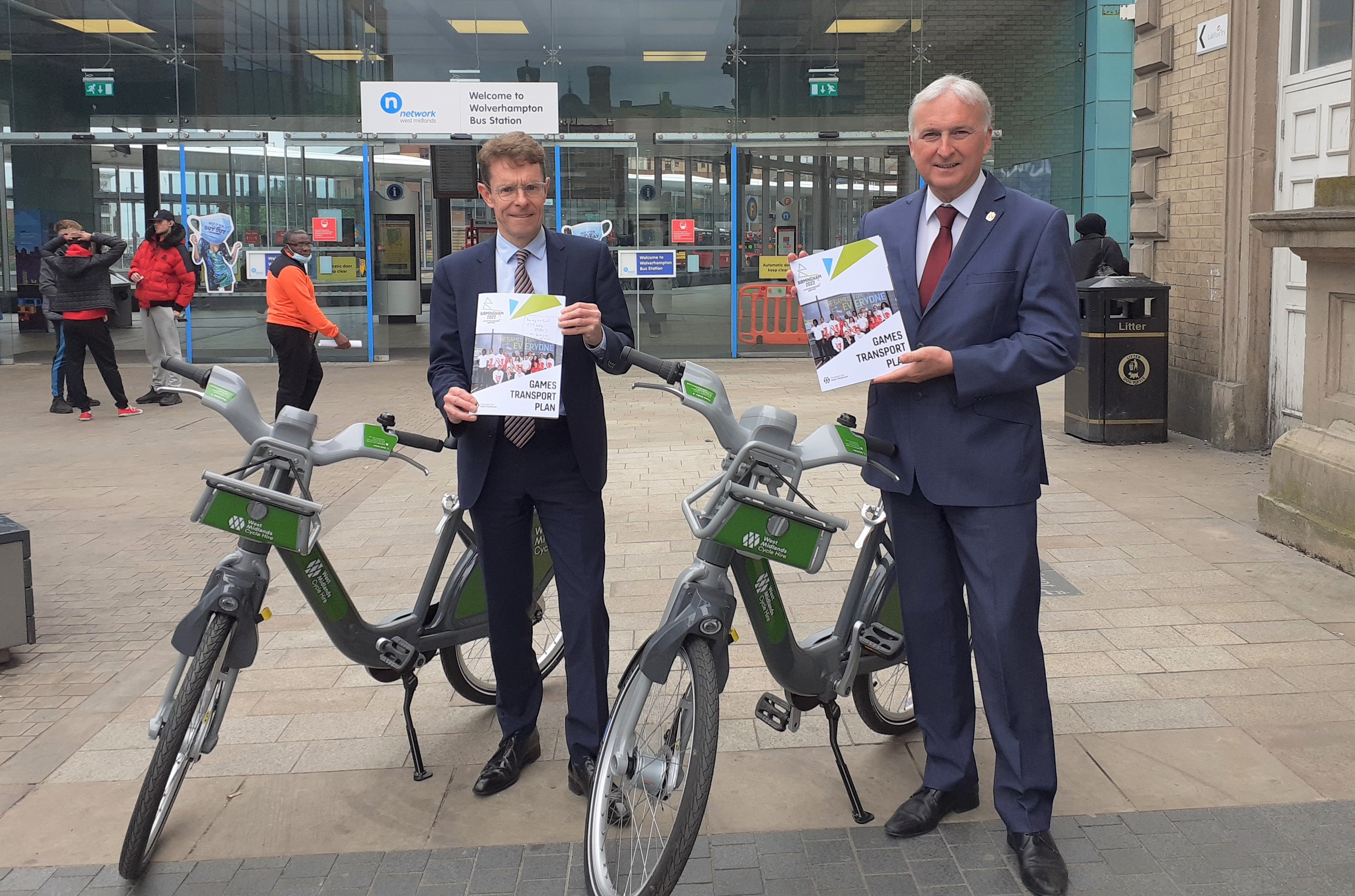 Mayor Andy Street and Cllr Ward at the launch of the draft Commonwealth Games Transport Plan