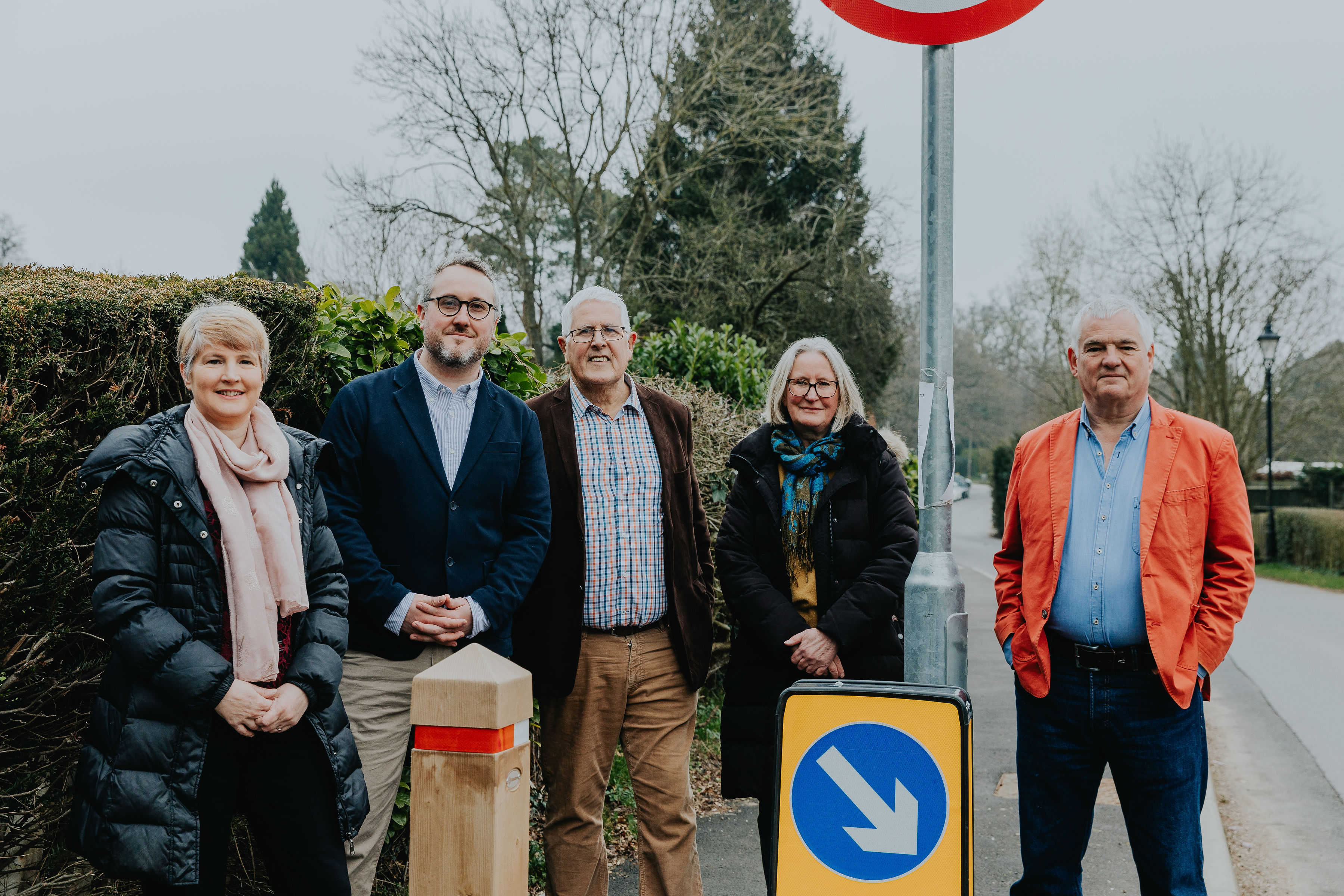 From left: Dinah Edwards – Berkswell Parish Council, Adam Tranter (West Midlands cycling and walking commissioner), Councillor Ken Hawkins (Solihull Council), Jane Edwards (Berkswell Charities) and Andrew Burrow (Berkswell Parish Council)